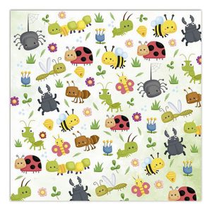 Mascarilla Higiénica de Tela Reutilizable Infantil Insectos