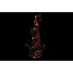 Árbol de Navidad DKD Home Decor Rojo Verde Dorado 16 x 16 x 41 cm Plástico (2 Unidades)