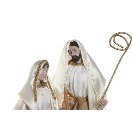 Belén de Navidad Home ESPRIT Blanco Dorado Aluminio 27 x 24 x 40 cm