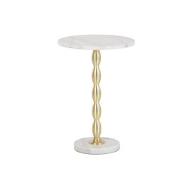 Mesa auxiliar Home ESPRIT Blanco Dorado 41 x 41 x 57 cm