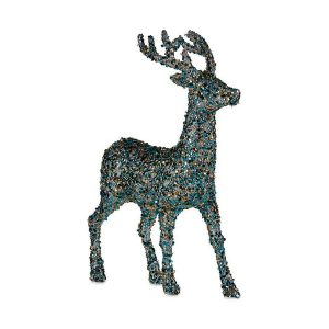 Reno de Navidad Krist+ Azul Dorado Reno 15 x 45 x 30 cm