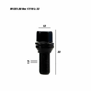 Kit de tornillos OMP OMPS09791201 Negro M12 x 1,50 33 mm (20 Unidades)