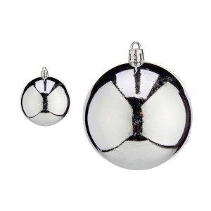 Bolas de Navidad Krist+ K1912475-3 Plateado Plástico Ø 8 cm 16 Unidades