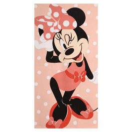 Toalla de Playa Minnie Mouse 70 x 140 cm Coral