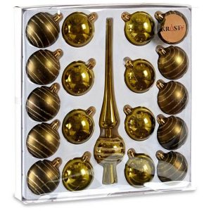 Adorno Navideño Krist+ Verde PVC Decoración Colgante 19 piezas