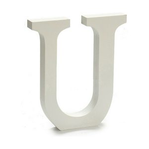 Letra Pincello U Blanco 1,8 x 21 x 17 cm (12 Unidades)