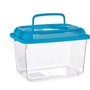 Pecera Mascow Azul Plástico 3 L 17 x 16 x 24 cm Con asa Mediano (12 Unidades)