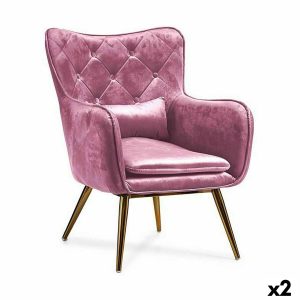 Sillón Gift Decor Rosa 68 x 92 x 70 cm (2 Unidades)