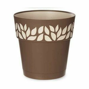 Maceta Autorriego Stefanplast Cloe Marrón Plástico 25 x 25 x 25 cm (6 Unidades)