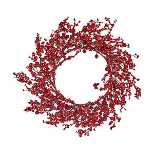 Corona de Navidad Krist+ Rojo Plástico 48 x 10 x 48 cm (6 Unidades)