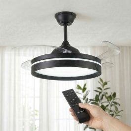 Ventilador de Techo con Luz LED, 4 Aspas Retráctiles y Mando a Distancia InnovaGoods