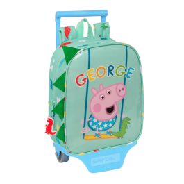 Mochila Escolar con Ruedas Peppa Pig Verde 22 x 27 x 10 cm