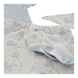Set de Regalo para Bebé DKD Home Decor BE-180261 Azul Blanco Rosa (2 Unidades)