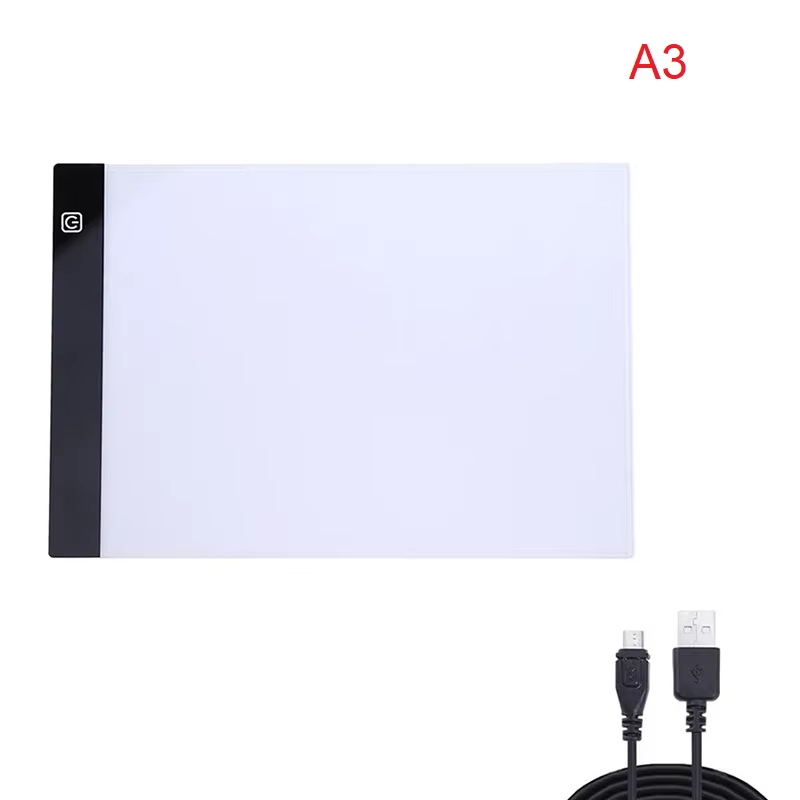 Tableta de luz LED (tamaños A3/A4/A5) con tres niveles de intensidad regulable; ideal para dibujo, pintura de diamantes y bordado. Un regalo perfecto. - Imagen 7