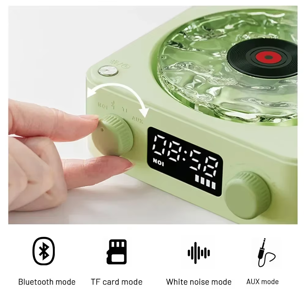 Altavoz Bluetooth con diseño de tocadiscos retro - Imagen 5