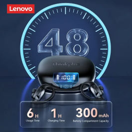 Auriculares inalámbricos Lenovo LED con pantalla digital, impermeables y reducción de ruido