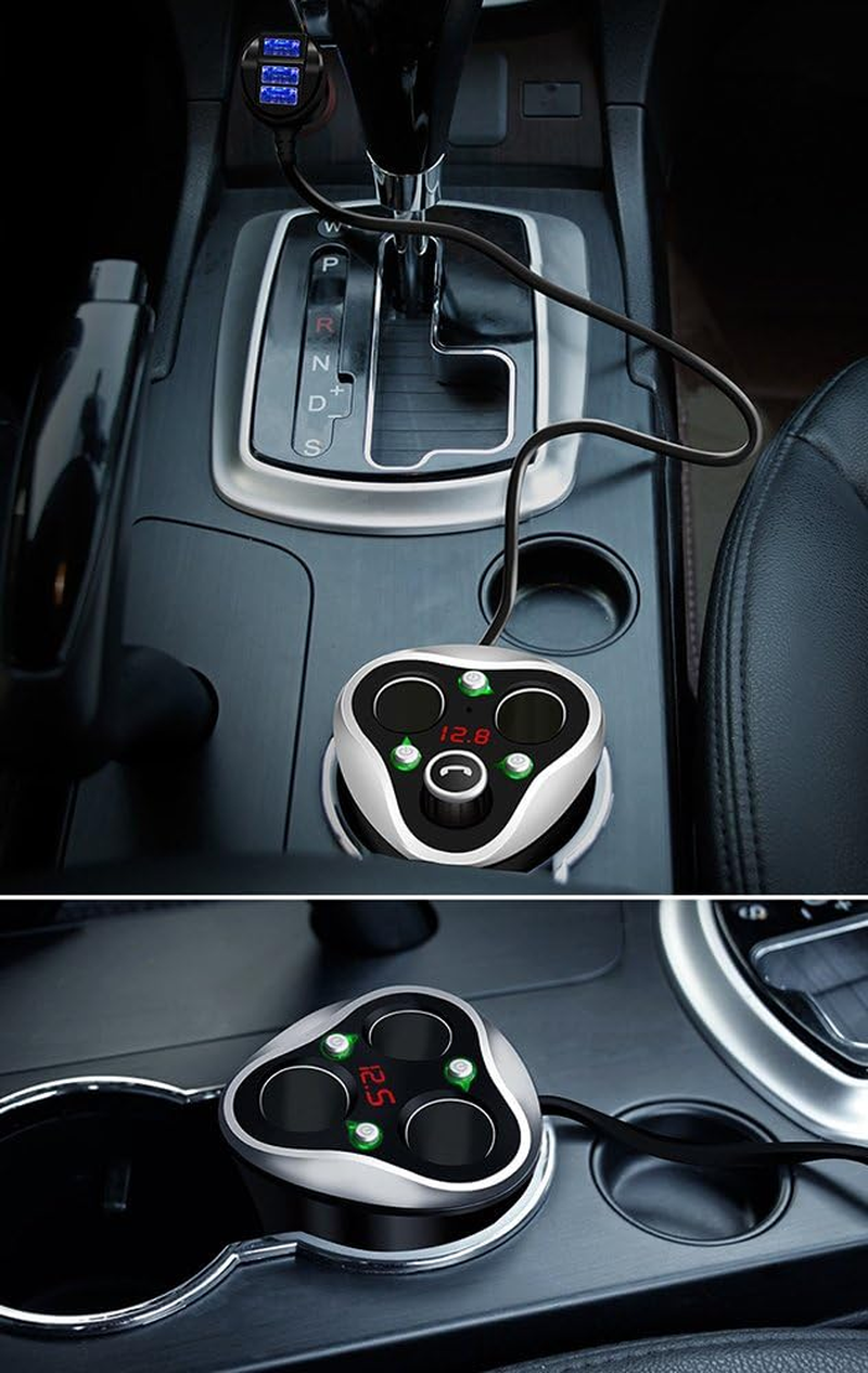 Cargador De Coche 3 USB Adaptador + 3 Sockets Encendedor De Cigarrillos Splitter 120W 12/24V - Imagen 7