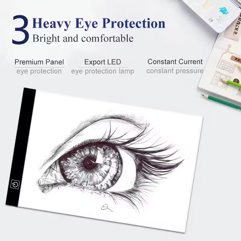 Tableta de luz LED (tamaños A3/A4/A5) con tres niveles de intensidad regulable; ideal para dibujo, pintura de diamantes y bordado. Un regalo perfecto. - Imagen 5