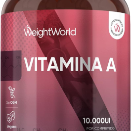 Vitamina a 10000 UI – 365 Comprimidos Acetato De Retinol Vegano Para 1 Año