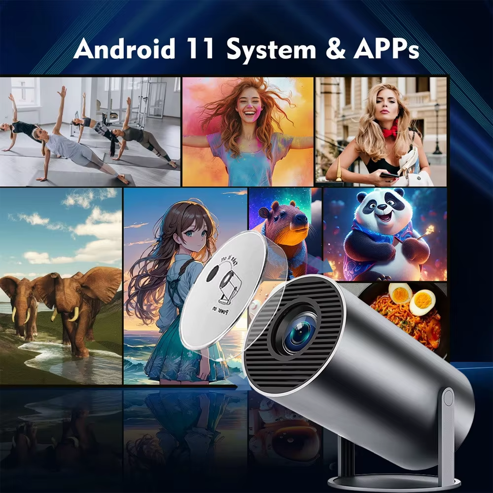 Proyector portátil compatible con 4K, Android, LED, cine en casa, para teléfonos, mini proyector de películas - Imagen 7