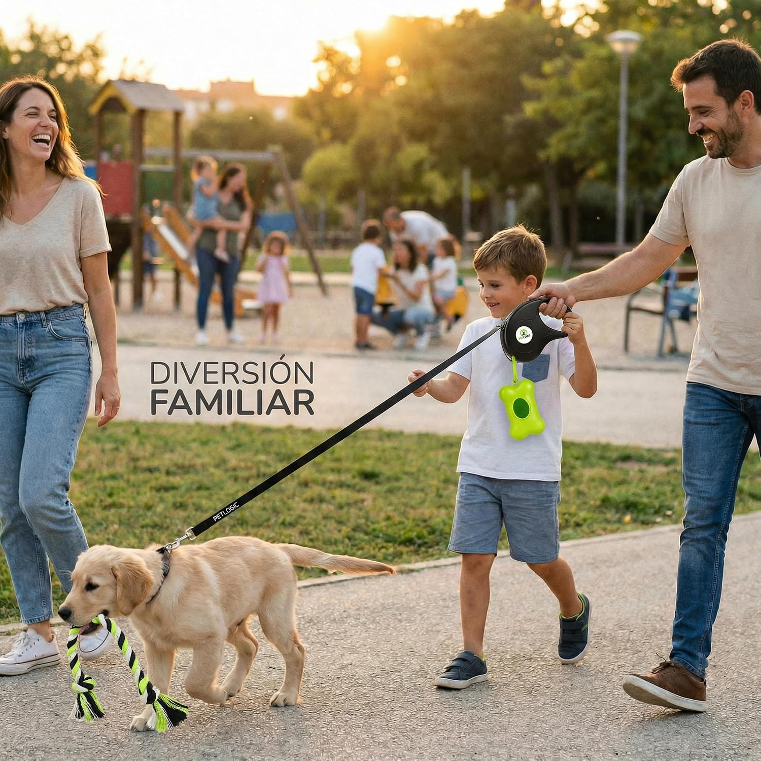 Correa Extensible Para Perro Con Portabolsas Y Juguete, Kit De Paseo Completo Y Resistente Para Perros Pequeños Y Medianos - Imagen 7