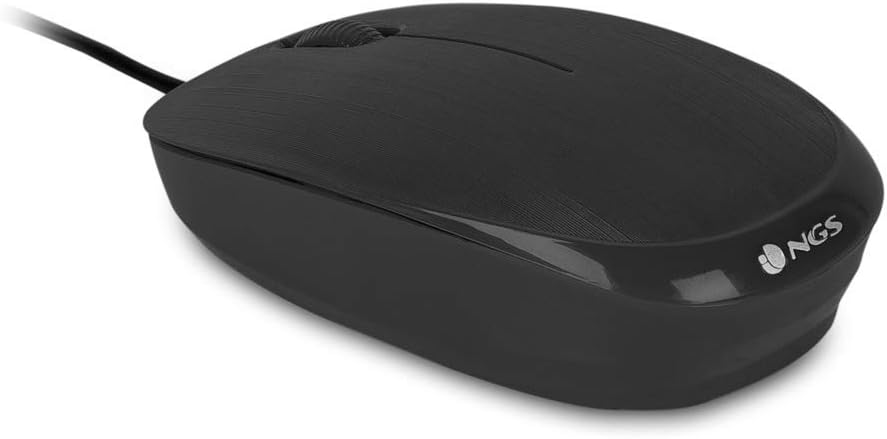 Ratón Óptico Con Cable USB, Para Ordenador O Portátil Con 3 Botones, Ambidiestro, Negro - Imagen 3