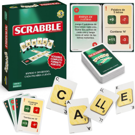 Juego De Cartas Scrabble En Español – Rápido, Educativo Y Familiar – Formato Portátil Para Viajes