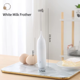 Batidor de mano a pilas para huevos, espumador de leche y café, utensilio de cocina