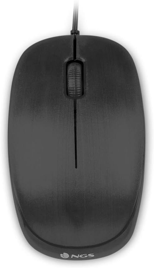 Ratón Óptico Con Cable USB, Para Ordenador O Portátil Con 3 Botones, Ambidiestro, Negro - Imagen 2