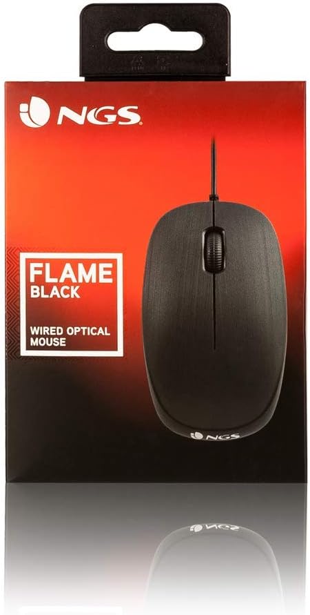 Ratón Óptico Con Cable USB, Para Ordenador O Portátil Con 3 Botones, Ambidiestro, Negro - Imagen 7