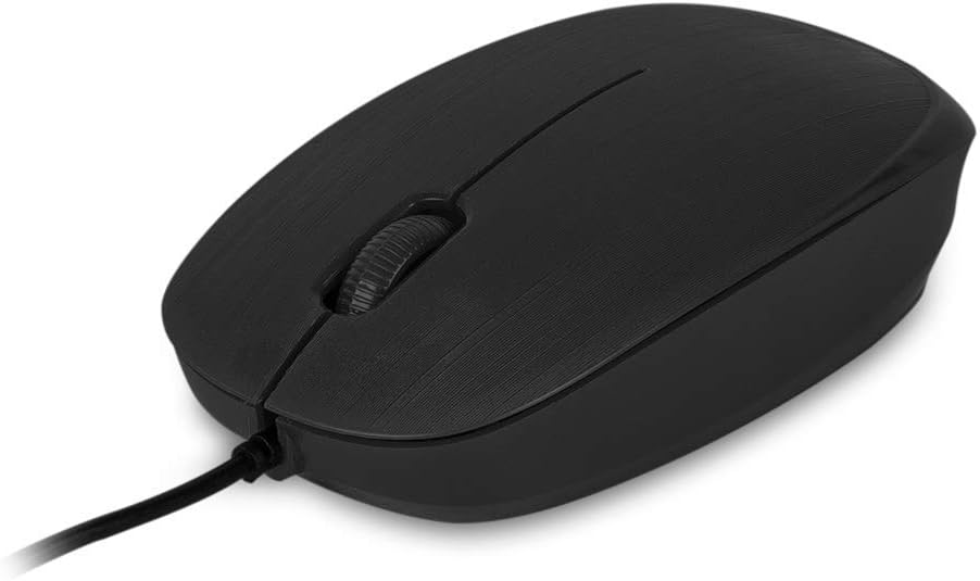 Ratón Óptico Con Cable USB, Para Ordenador O Portátil Con 3 Botones, Ambidiestro, Negro - Imagen 4