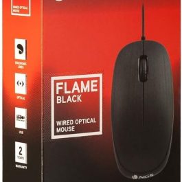 Ratón Óptico Con Cable USB, Para Ordenador O Portátil Con 3 Botones, Ambidiestro, Negro