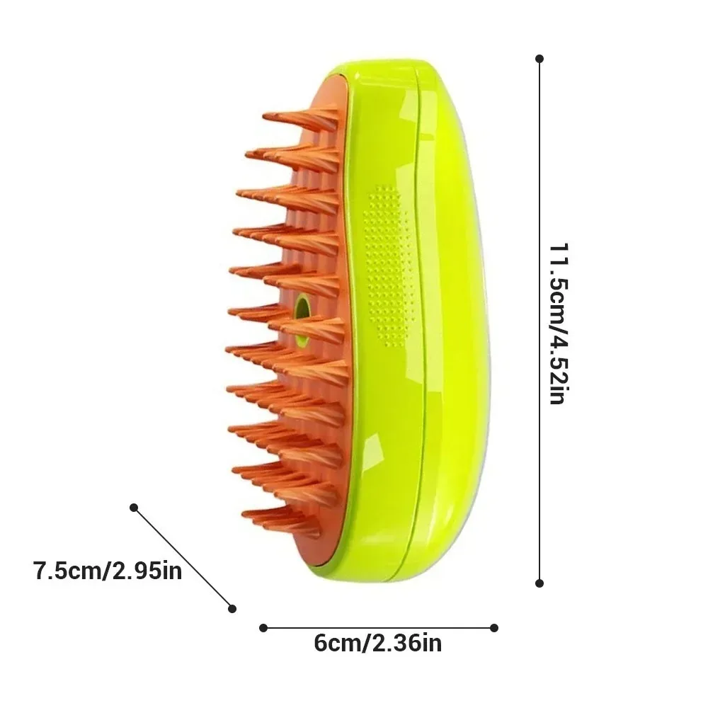 Cepillo de vapor para mascotas (perros y gatos): herramienta 3 en 1 con pulverizador eléctrico para masaje y aseo - Imagen 6