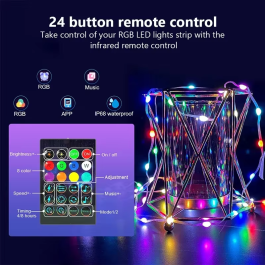Guirnalda de luces LED tipo hada, resistente al agua, ideal para fiestas y decoración de habitaciones.