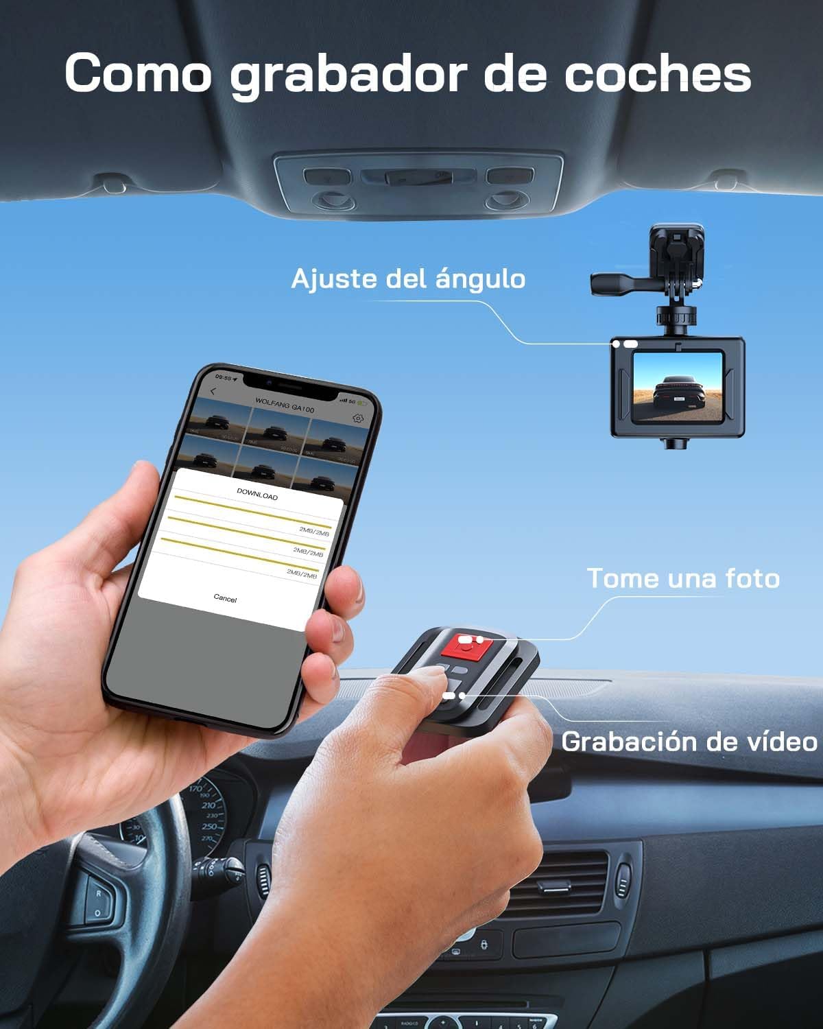 Cámara Deportiva GA100 4K 30FPS, 20MP Cámara Subacuática Impermeable 40M - Imagen 5