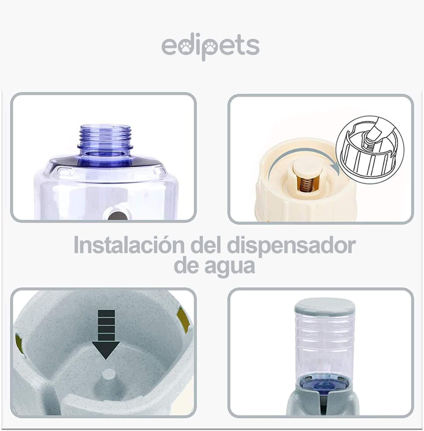 Dispensador Para Gatos Y Perros, Comida Y Agua, Pack 2 Unidades 3.8 L - Imagen 3