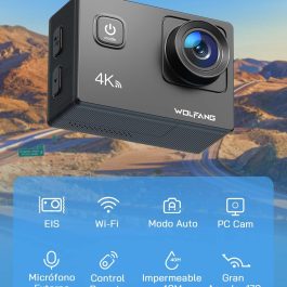 Cámara Deportiva GA100 4K 30FPS, 20MP Cámara Subacuática Impermeable 40M