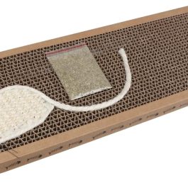 Rascador De Cartón Para Gatos. Alfombrilla Con Catnip. 38Cm x 12.5Cm x 1.8Cm