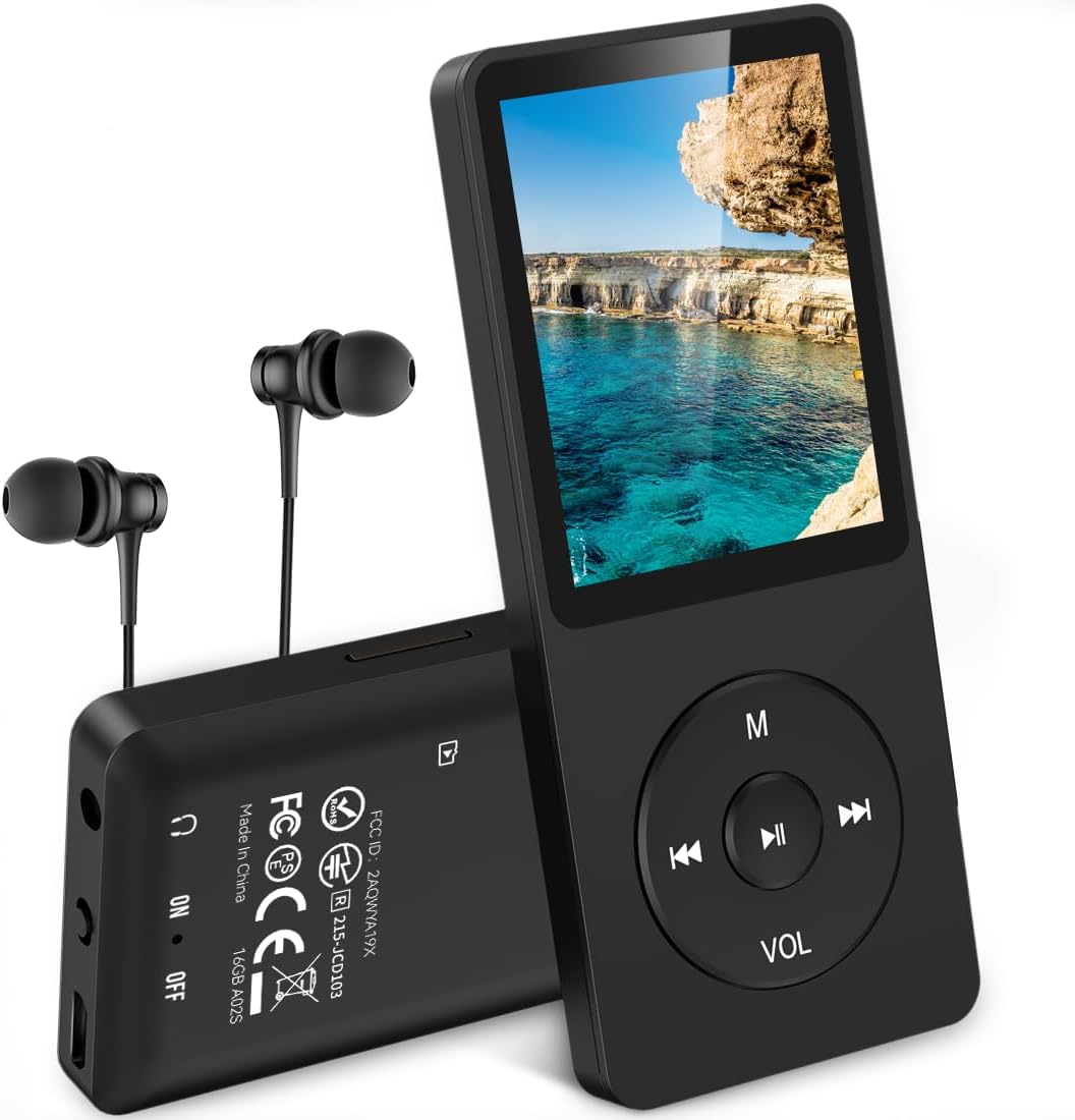 Reproductor MP3 De 16GB, 1.8" Pantalla Con Auriculares Negro - Imagen 3