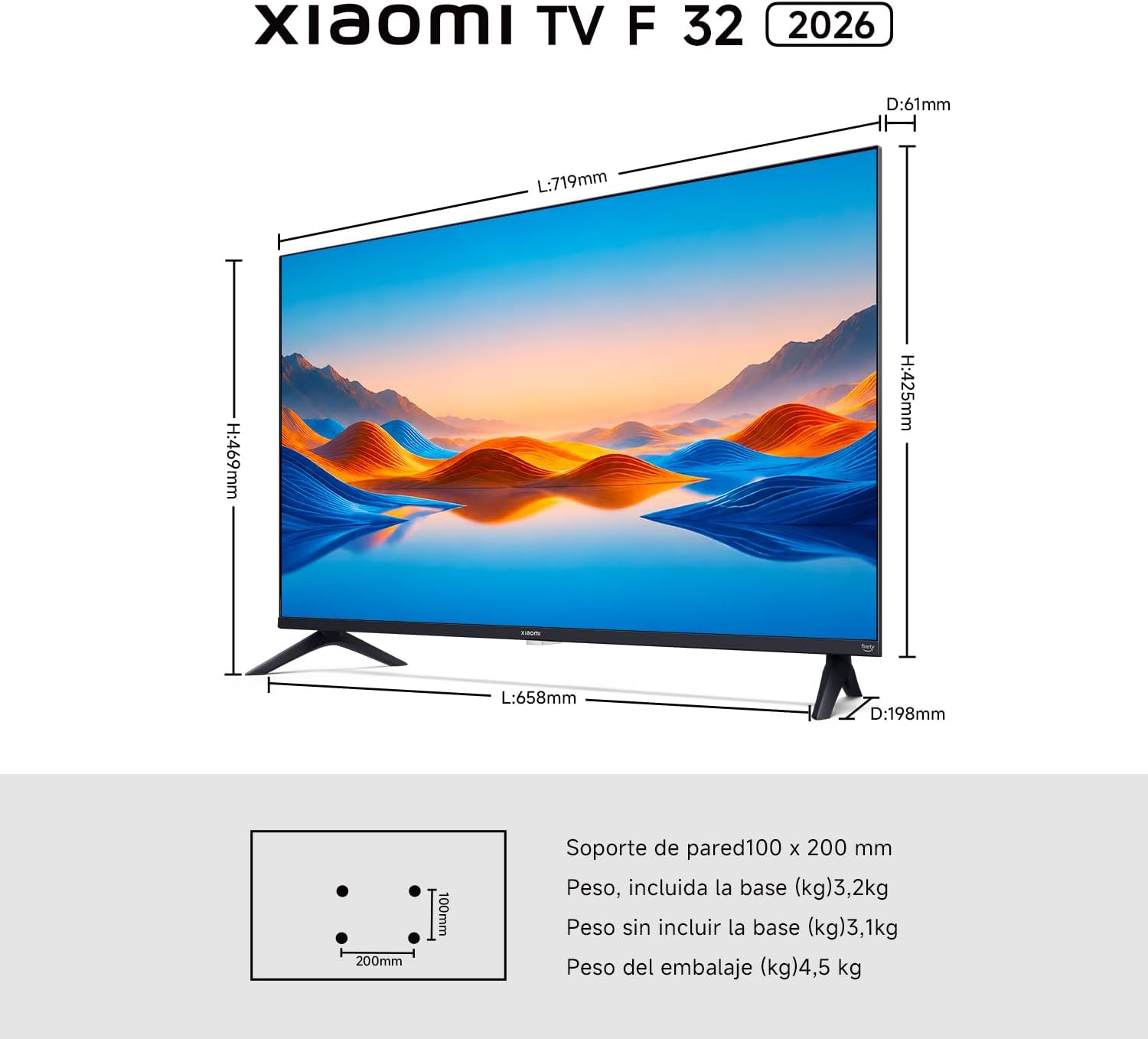 TV Xiaomi 32 Pulgadas (81 Cm) 2026, HD Smart TV, Fire OS14, L32MB-FAVEU - Imagen 14