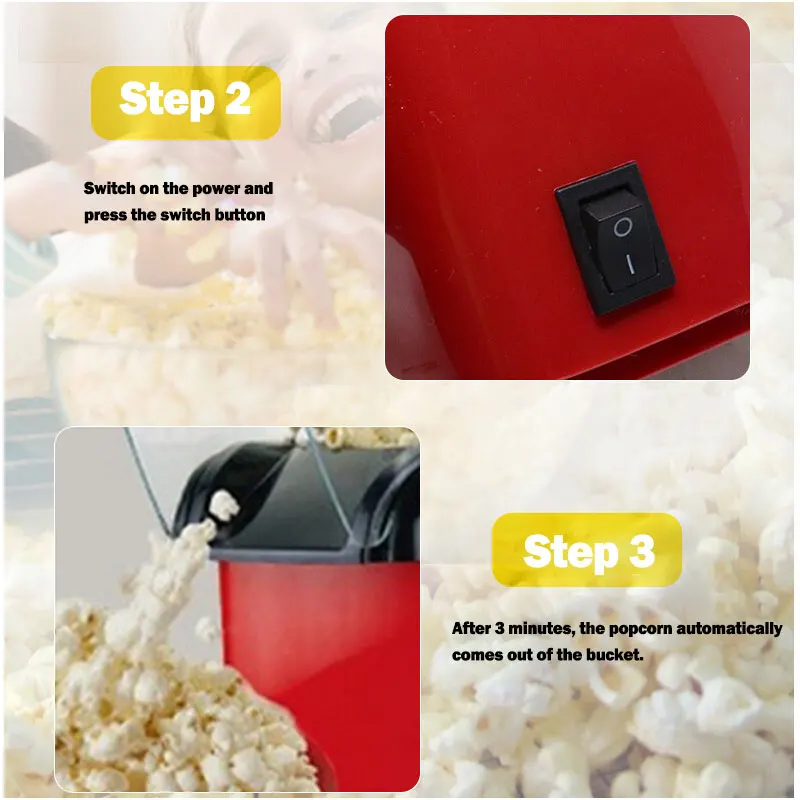 Mini máquina de palomitas de maíz completamente automática para cocina - Imagen 4