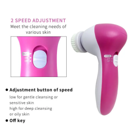 Limpiador Facial eléctrico 5 en 1, cepillo de limpieza Facial, máquina de lavado, Spa, cuidado de la piel, masajeador