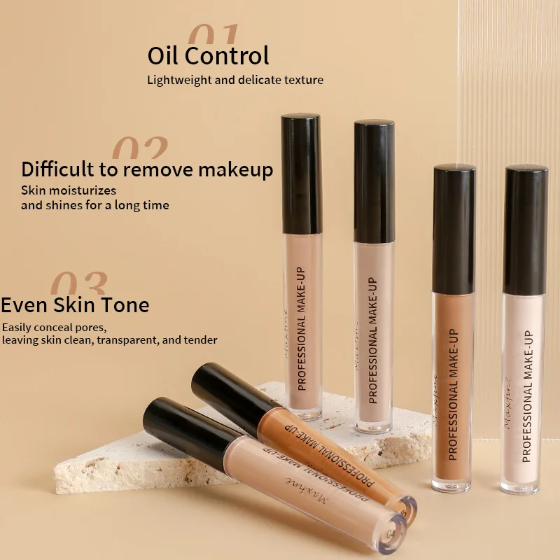 Maquillaje facial profesional. Corrector líquido mate de alta cobertura, resistente al agua, control de aceite, hidratante - Imagen 5