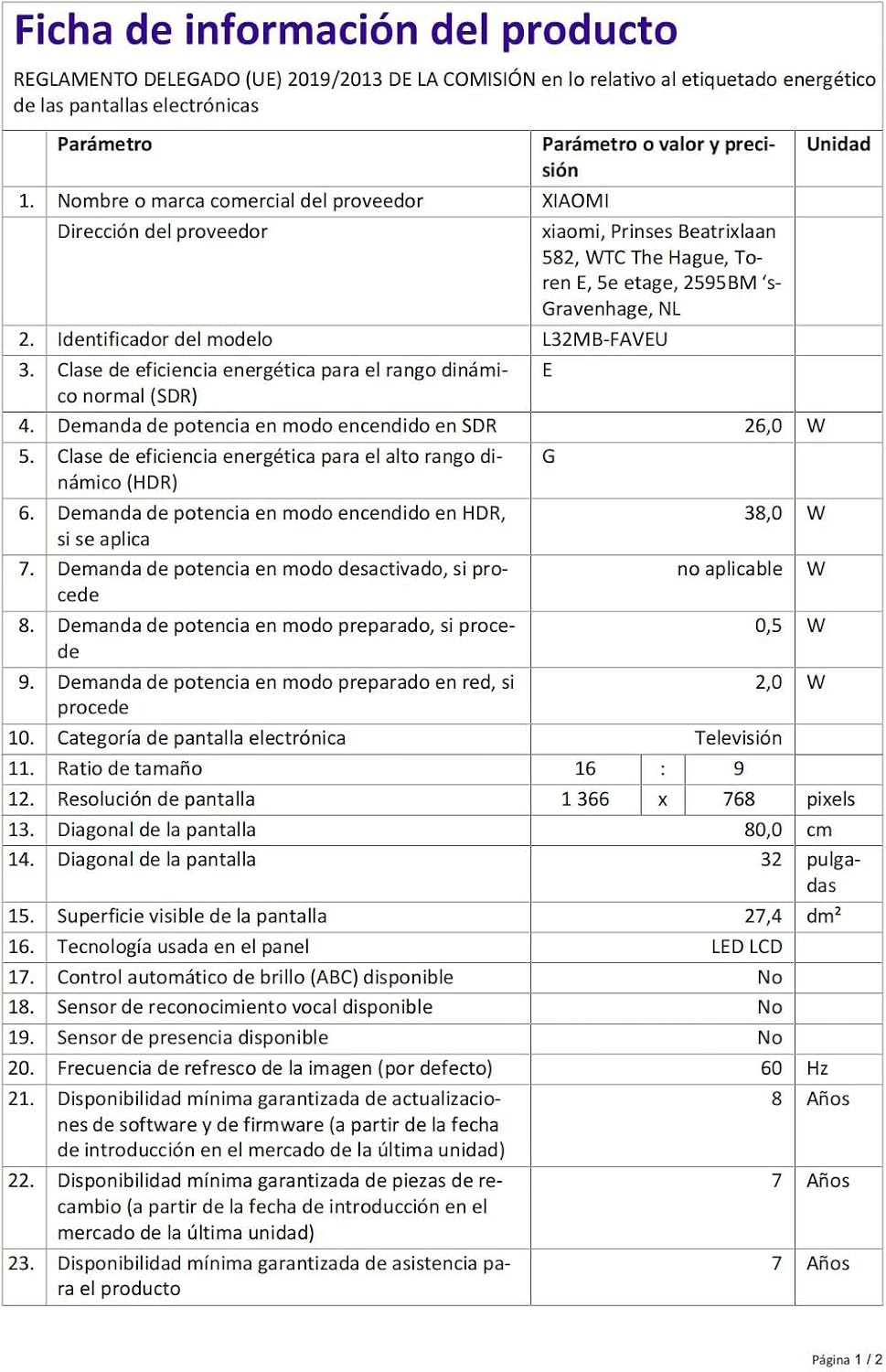 TV Xiaomi 32 Pulgadas (81 Cm) 2026, HD Smart TV, Fire OS14, L32MB-FAVEU - Imagen 16