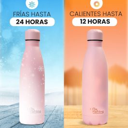 Botella Agua Acero Inoxidable Térmica 500Ml Doble Pared Sin BPA