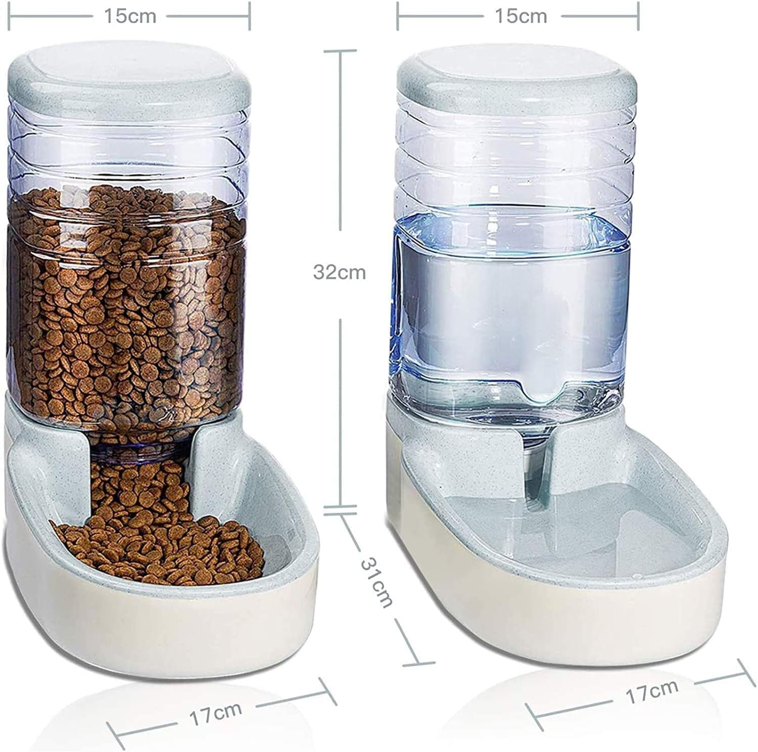 Dispensador Para Gatos Y Perros, Comida Y Agua, Pack 2 Unidades 3.8 L - Imagen 5