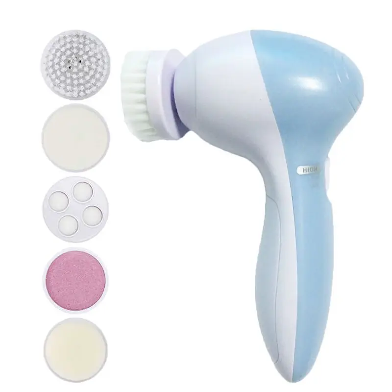 Limpiador Facial eléctrico 5 en 1, cepillo de limpieza Facial, máquina de lavado, Spa, cuidado de la piel, masajeador - Imagen 7