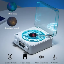 Altavoz Bluetooth con diseño de tocadiscos retro