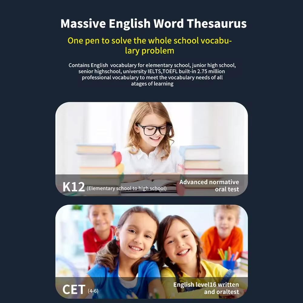 Bolígrafo de traducción sin conexión para profesores, estudiantes, lectura de puntos de escaneo inteligente, bolígrafo traductor de 123 idiomas - Imagen 6