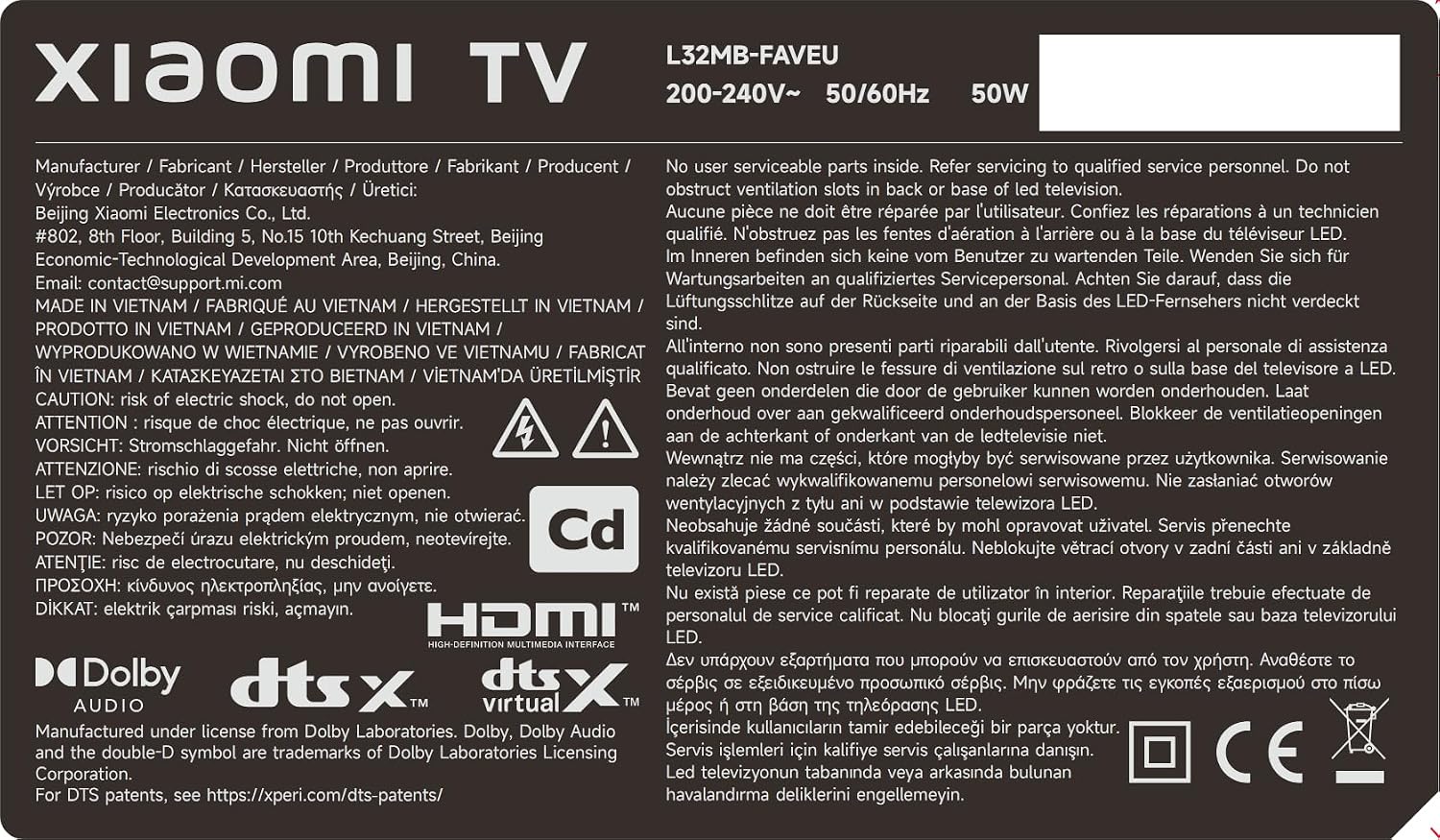 TV Xiaomi 32 Pulgadas (81 Cm) 2026, HD Smart TV, Fire OS14, L32MB-FAVEU - Imagen 15